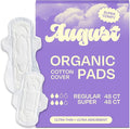 August Menstrual Day & Night Organic Cover Pads, Compostable Wrappers, by August