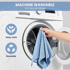 Microfiber Cleaning Cloth, 12 Pack Blue Cleaning Rags - Image 7