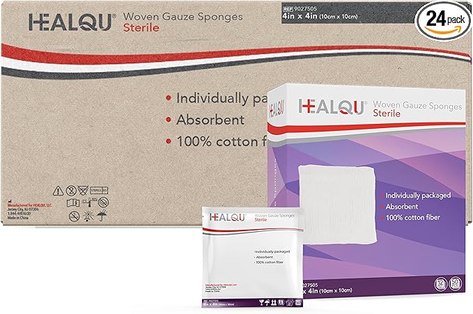 4x4 Gauze Pads Sterile 1200ct by Healqu
