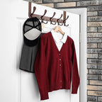 TICONN Over The Door Hooks, 5 Heavy Duty Tri Coat Rack All Metal Coat Hanger - Image 3