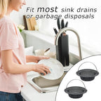 2 Pcs Black Kitchen Sink Drain Strainer - Image 6