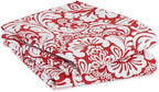 DII Cotton Dish Towel Set Damask Print, Tango Red - Image 3