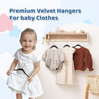 Smartor Premium 11 Inch Baby Hangers 50 Pack, Non Slip, Space Saving Felt - Image 5
