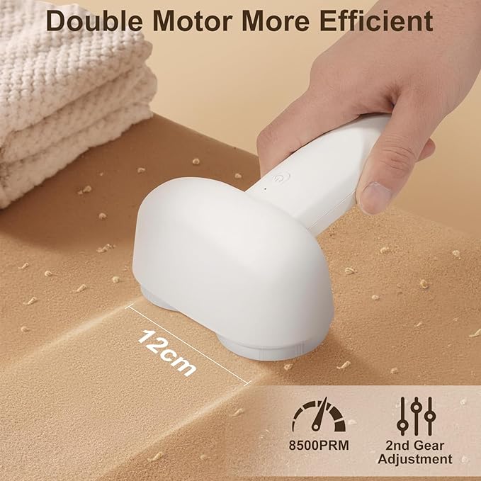 Fabric Shaver, Handzee Electric Lint Shaver, Dual Motor Sweater Shaver - Image 4