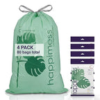 happimess 13.2 Gallon Drawstring Trash Bags, Compostable, Bio-Based by Happimess