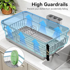 TOOLF Large Dish Drying Rack for Kitchen Counter, Kitchen Dish Racks - Image 2