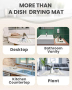 Stone Drying Mat for Kitchen Counter, Collapsible and Super Absorbent Dish - Image 4