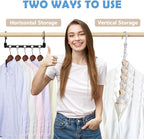 24 Pack Hangers Space Saving Magic Space Saver Storage Smart Plastic Clothes - Image 6