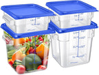 Barydat 4 Pcs Square Food Storage Containers by home