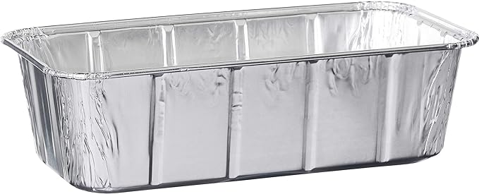 PLASTICPRO [2 Lb 50 Pack Disposable Loaf Pans Aluminum Tin Foil Meal Prep by PLASTICPRO