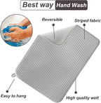 2 Pack Large Dish Drying Mat for Kitchen Counter, 24*17 inch Microfiber - Image 3