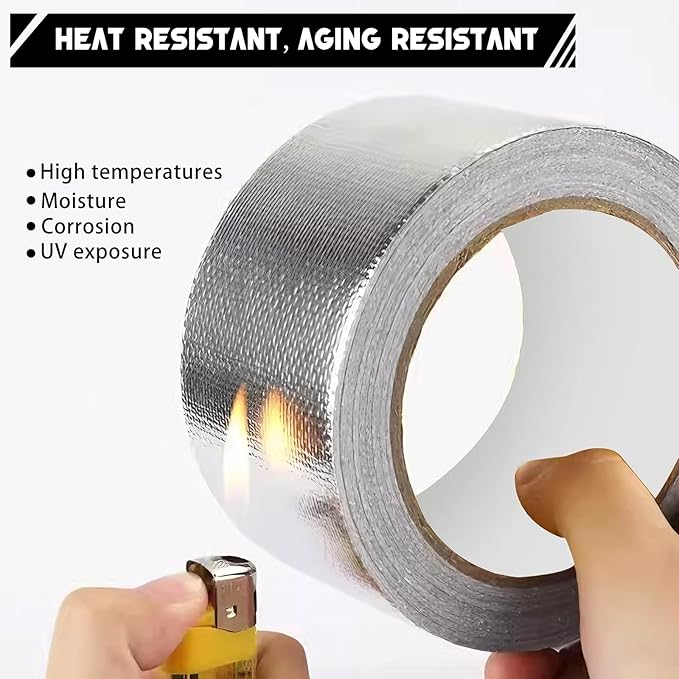 2" x 66 Ft Aluminum Foil Tape, 5.91 mil - Image 4