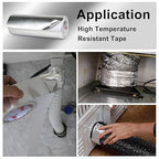 BOMEI PACK Aluminum Foil Tape, Heavy Duty Metal Foil, High Temperature Silver - Image 2