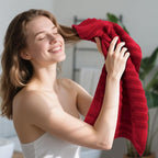 Jacquotha Red Hand Towels for Bathroom Ribbed - Image 7