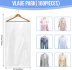 100 Pack Dry Cleaning Bags, 60x120 cm Clear Plastic Garment Bags - Image 2
