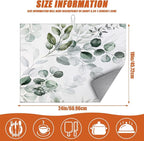 Watercolor Sage Leaves Dish Drying Mat - Image 2
