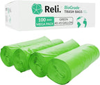 Reli. Biodegradable 40-45 Gallon Trash Bags | 100 Count | ASTM D6954 | Green | - Image 2