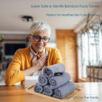 Wash Cloths 12 Pack, 13x13 inch Large Face Towel on Sensitive Skin, Super Soft - Image 5