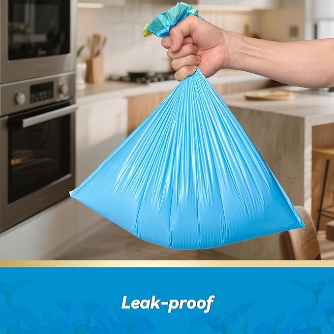300 Count 15 Micron Extra Thick 4 Gallon Drawstring Small Trash Bags, Sturdy & - Image 5