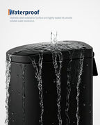 Garvee 2.6 gal / 10 L Metal Bathroom Trash Can - Image 4