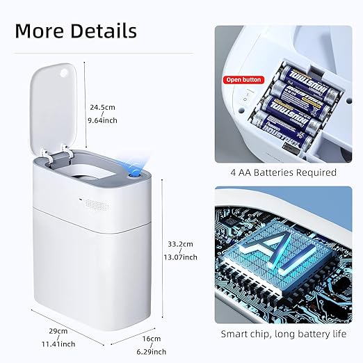 MOPALL Small Bathroom Trash Cans - Image 7
