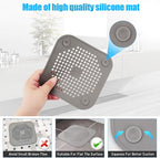 Square Drain Cover for Shower 5.7-inch TPR Drain Hair Catcher Flat Silicone - Image 3