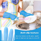 Rubber Reusable Gloves Long Household Dishwashing Gloves Kitchen Cleaning - Image 6