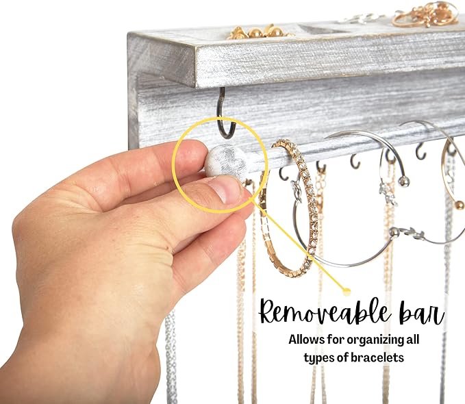 Rustic Necklace Jewelry Organizer - Image 4