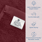 DAN RIVER Bath Towels Set of 4, 27 x 54 Inches, 100% Cotton, Larger & Lighter - Image 4