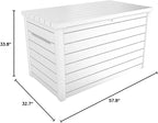 Keter XXL 230 Gallon Deck Storage Box Outdoor Patio Container ~ White - Image 7