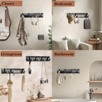 Folding Coat Hooks, Wall Mounted Coat Rack - Image 8