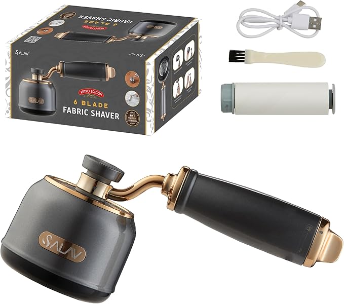 SALAV® Retro Edition Rechargeable Fabric Shaver and Lint Roller - Image 2