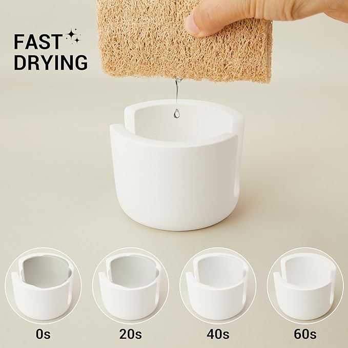 Diatomite Sponge Holder for Kitchen Sink Counter, Quick Drying, Fast Water - Image 2