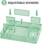 Marbrasse 2 Pack Desk Drawer Organizer, Mesh Drawer Organizer Tray - Image 2
