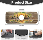 Sunflower On Board Rustic Yellow Summer Fall Live Laugh Love Kitchen Sink - Image 2