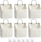 Chumia 6 Pack Wall Hanging Storage Basket Bathroom Closet Hanging Storage Bag by Chumia