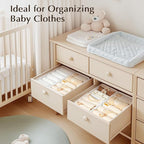 DIMJ Drawer Organizers Clothes, Fabric Closet Organizers and Storage, Shallow - Image 4