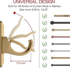 4 Pieces Self Adhesive Curtain Rod Bracket Universal Plastic Curtain Rod Holders - Image 2