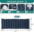 UDPATIO Oversized Zero Gravity Chair Set of 2, 33In XXL Patio Reclining Chair with Cushion, Outdoor Folding Recliner with Pillows|Cup Holder|Foot Rest|Padded Headrest, Navy Blue, Support 500LB - Image 3
