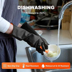 North Tower Heavy Duty Black Rubber Gloves - Image 6