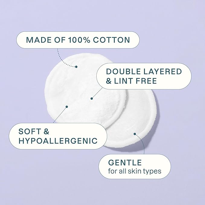 Cliganic Premium 100% Cotton Makeup Remover Pads 540 Count - Image 4