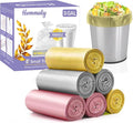 3 Gallon 180pcs Small Multi Trash Bags Strong Pink Grey Gold Garbage Bags by HOMMALY