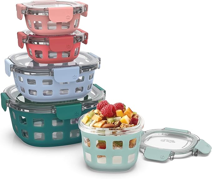 Ello Duraglass Mixed Meal Prep Sets Leak-Proof Glass Food Storage Containers - Image 5