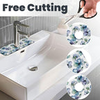Abstract Flower Blooming Floral Watercolor Kitchen Sink Splash Guard Faucet Mat - Image 3