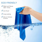 Frienda 12 Pack Large Microfiber Glass Cleaning Cloths 12 x 12 Inch Oversized - Image 4