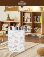 HUNRUNG Laundry Hamper, Large Canvas Fabric Lightweight Storage Basket Toy - Image 8