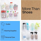 GORILLA GRIP Over the Door Shoe Organizer, 24 Large Breathable Mesh Pockets - Image 6