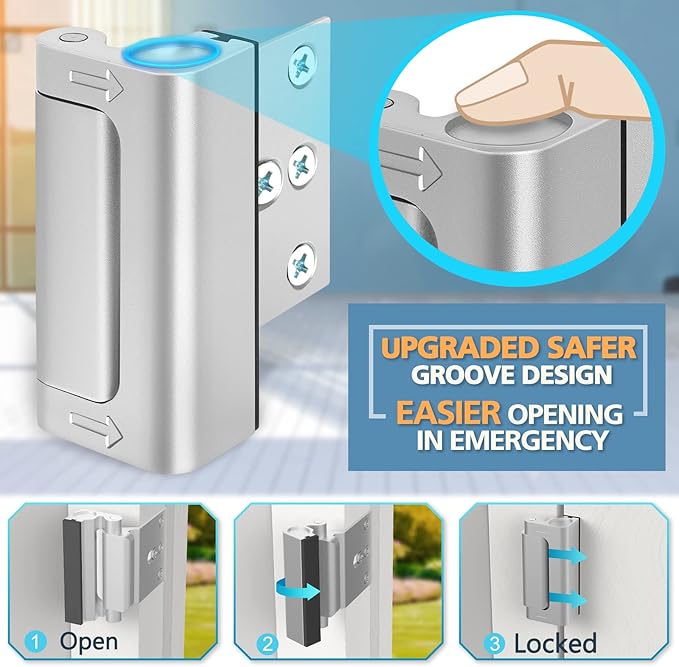 Home Security Door Reinforcement Lock - Image 2