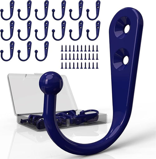 15-Pack Coat Hooks with 30 Screws | Heavy Duty Wall Mounted by ZAYBOD