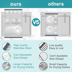 BBXTYLY Extra Large Expandable Roll Up Dish Drying Rack, Over The Sink Drying - Image 4